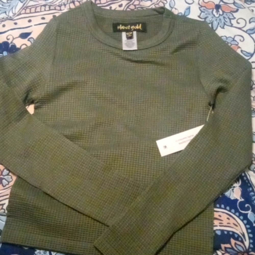 Waffle seamless long sleeve shirt
